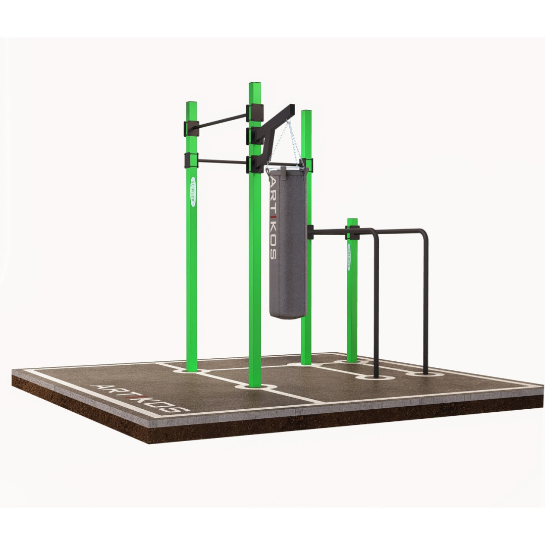 Турнік вуличний подвійний з брусами ARTIKOS S-9