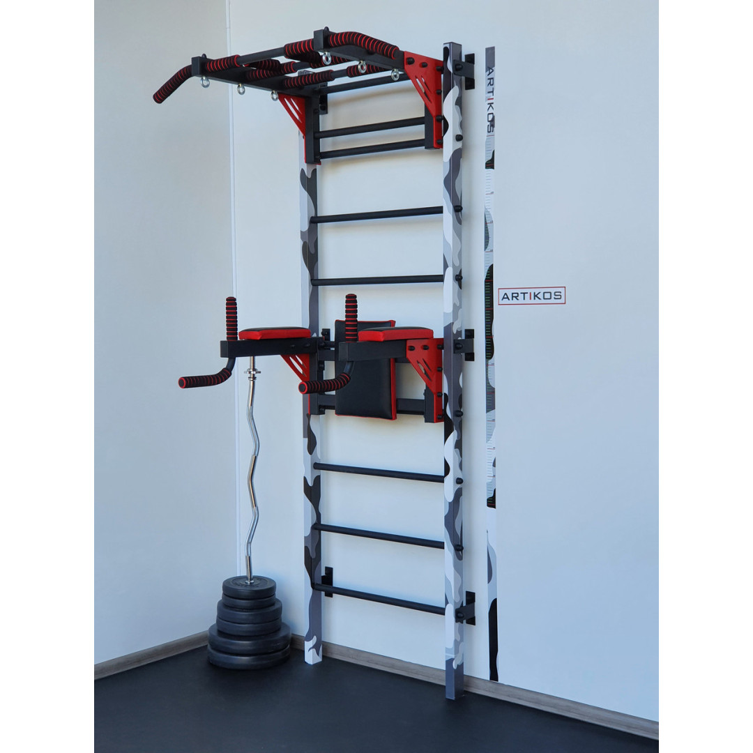 Шведська стінка мілітарі з дитячим набором та матом