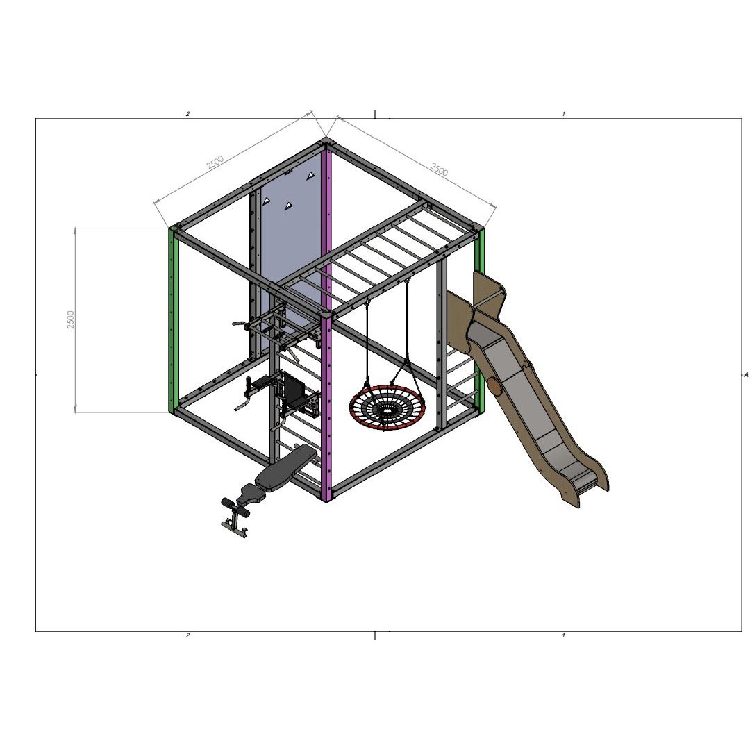 Мобільний вуличний спортивний комплекс Artikos KYB-1 базовий