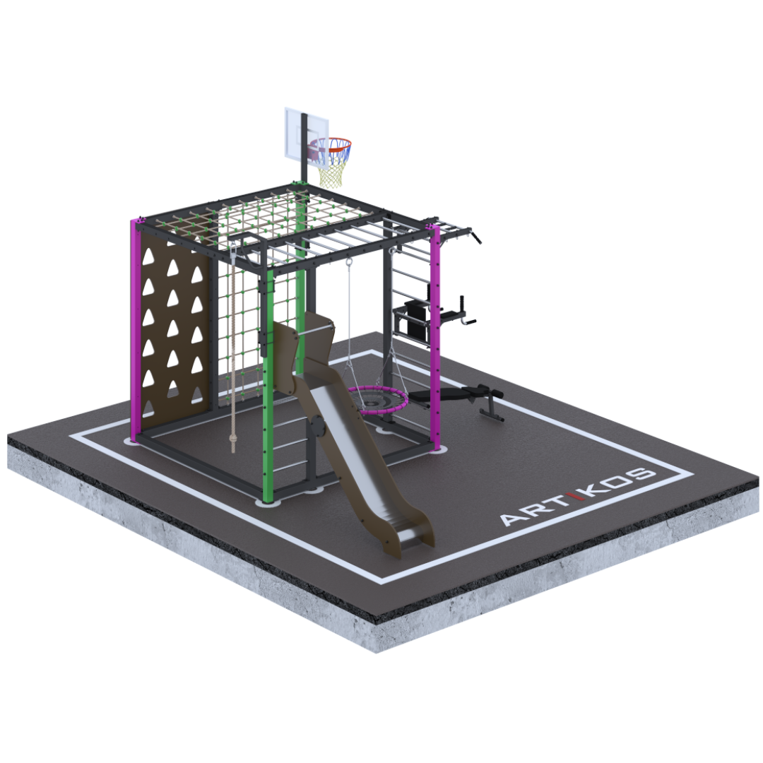 Мобільний вуличний спортивний комплекс Artikos KYB-2 максимальний