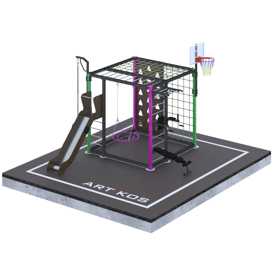 Мобільний вуличний спортивний комплекс Artikos KYB-2 максимальний